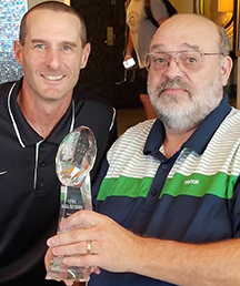 Emil Kadlec accepting the ffwc hall of fame award